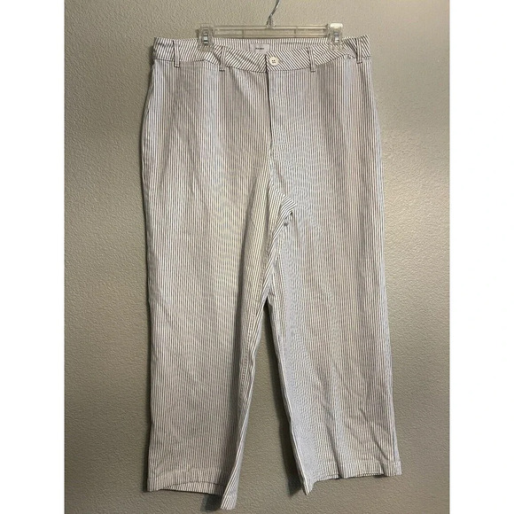 Preowned- Old Navy Striped Stretch Casual Pants Womens (Size 14) - Picture 2 of 5